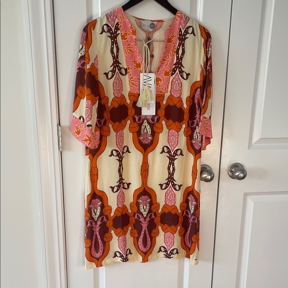 NWT AVARA  Soul of Mu straight tie neck women’s dress size M
